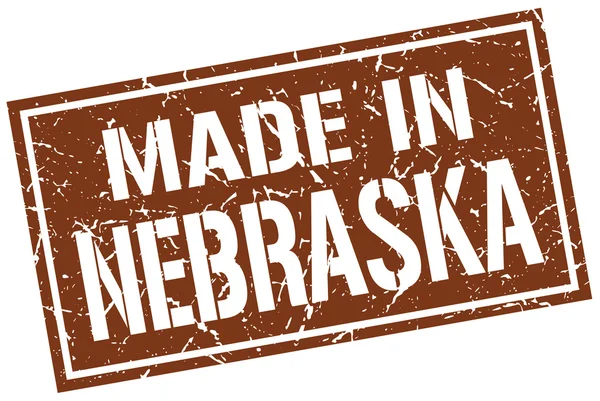 Gemaakt in nebraska stempel — Stockvector