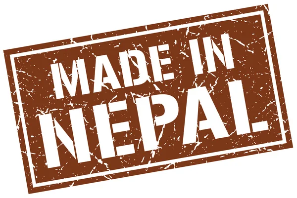 Hergestellt in Nepal-Briefmarke — Stockvektor