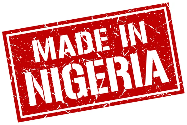 Hecho en sello de nigeria — Stockvector