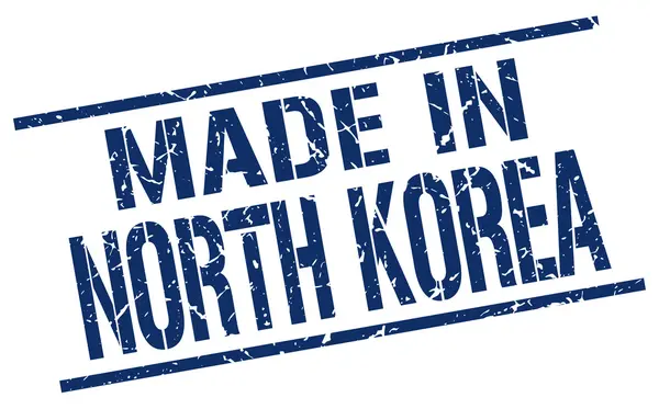 Gemaakt in Noord-korea stempel — Stockvector