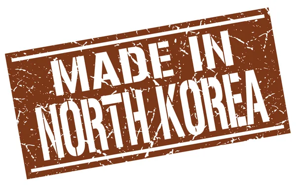 Gemaakt in Noord-korea stempel — Stok Vektör