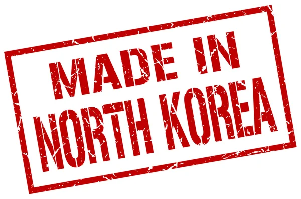 Feita em selo da Coreia do Norte — Vetor de Stock