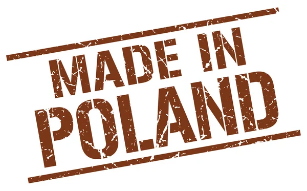 Fabricado en sello de polonia — Vector de stock