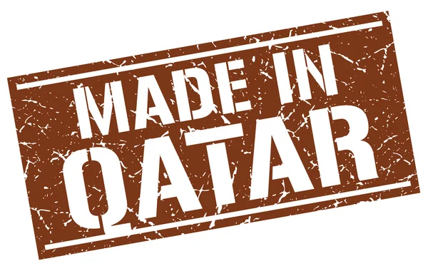 Gemaakt in qatar stempel — Stockvector