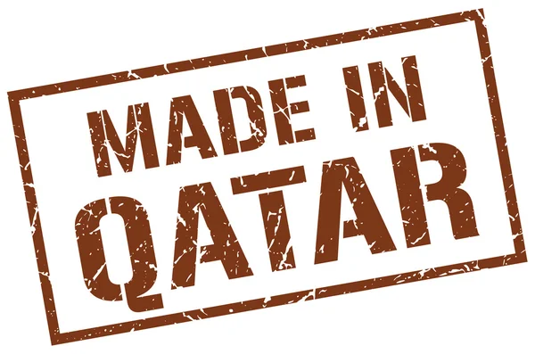 Gemaakt in qatar stempel — Stockvector