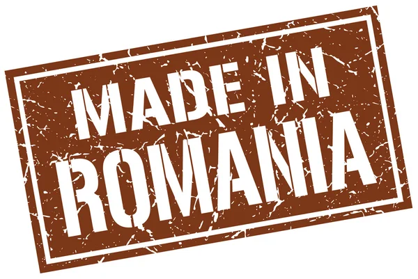 Fabricado en sello romania — Archivo Imágenes Vectoriales