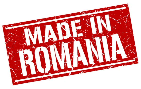 Fabricado en sello romania — Vector de stock
