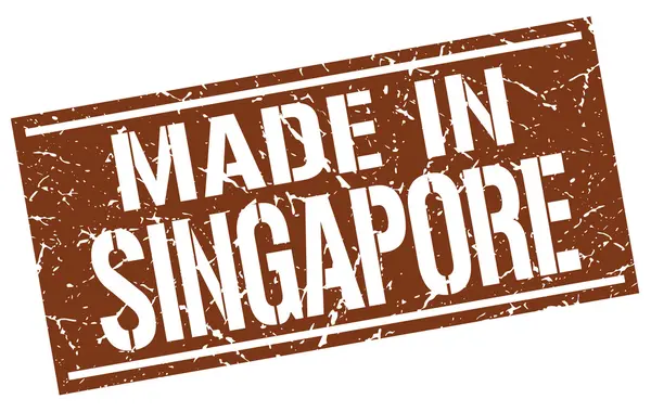 Hergestellt in Singapore-Briefmarke — Stockvektor