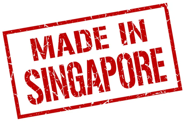 Hergestellt in Singapore-Briefmarke — Stockvektor