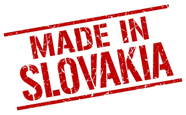 Feito em selo de eslováquia — Vetor de Stock