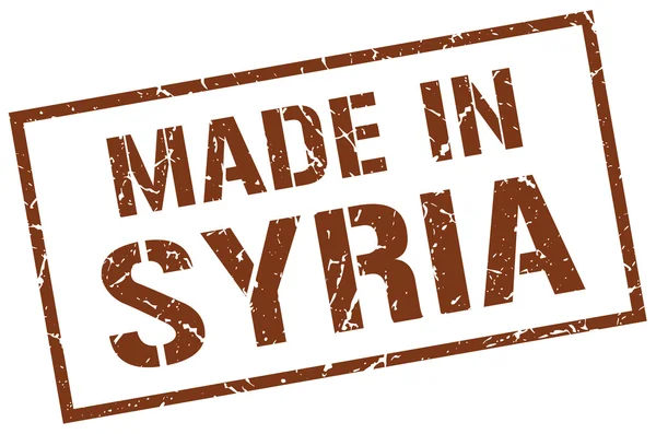 Hergestellt in syrischer Briefmarke — Stockvektor
