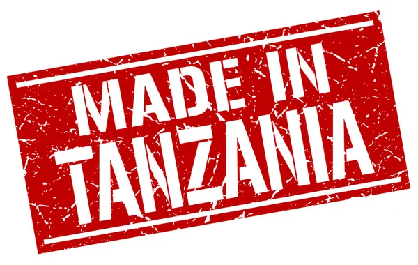 Hecho en Tanzania sello — Archivo Imágenes Vectoriales