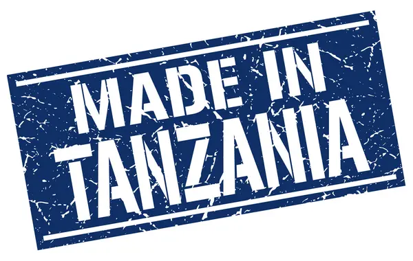 Fabriqué en Tanzanie timbre — Image vectorielle