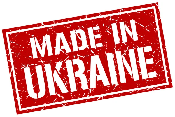 Gyártott-ban Ukrajna bélyegző — Stock Vector