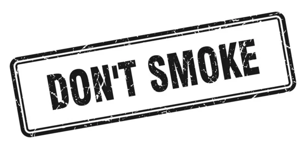 Jangan Merokok Stempel Tanda Grunge Persegi Diisolasi Latar Belakang Putih - Stok Vektor