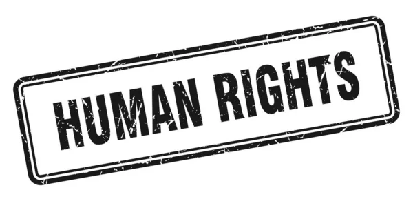 Sello Derechos Humanos Signo Grunge Cuadrado Aislado Sobre Fondo Blanco — Vector de stock