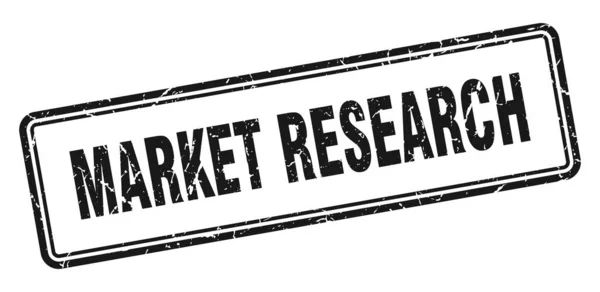 市場調査スタンプ 白い背景に隔離された正方形のグランジサイン — ストックベクタ