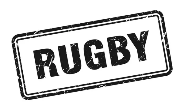 Sello Rugby Signo Grunge Cuadrado Aislado Sobre Fondo Blanco — Archivo Imágenes Vectoriales