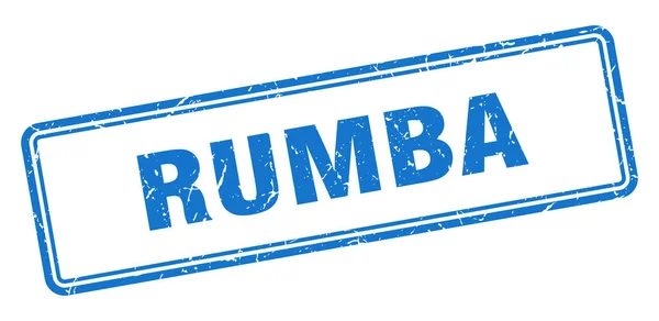 Timbre Rumba Signe Grunge Carré Isolé Sur Fond Blanc — Image vectorielle