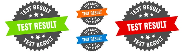 Test Result Sign Ribbon Label Set Stamp — Stock Vector