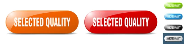 選択した品質ボタン サインを 押しボタンセット — ストックベクタ