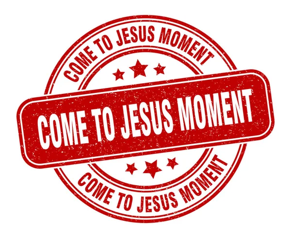 Kom Naar Jezus Moment Stempel Kom Naar Jezus Moment Teken — Stockvector
