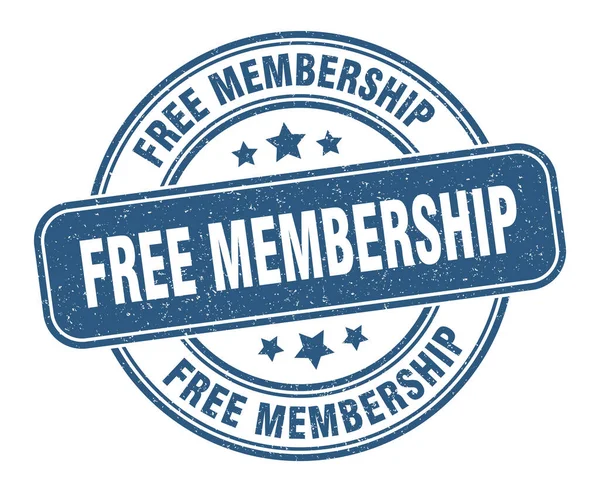 Kostenloser Mitgliedsstempel Kostenlose Mitgliedschaft Unterzeichnen Rundes Grunge Label — Stockvektor