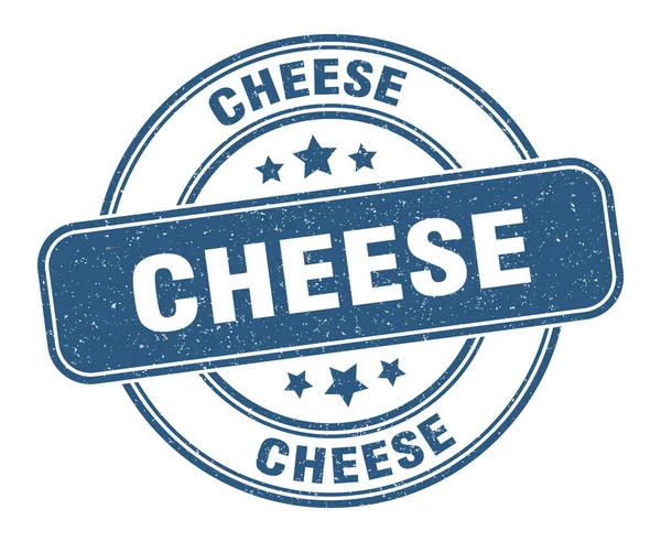 奶酪邮票 奶酪标志 圆形磨擦标签 — 图库矢量图片