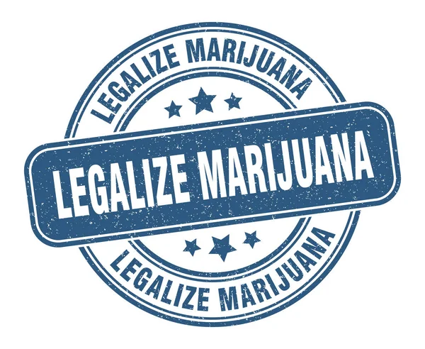 Marihuana Pulunu Yasallaştır Marihuana Işaretini Yasallaştır Yuvarlak Grunge Etiketi — Stok Vektör