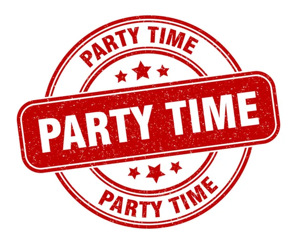 Party Time Stamp Party Time Sign Grunge Label — Stock Vector