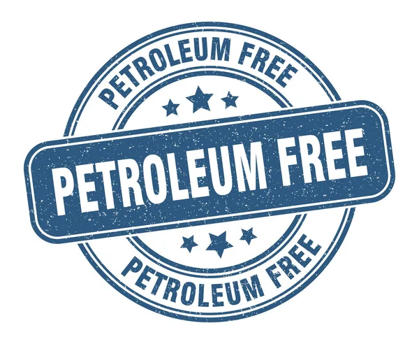 Petroleumfri Stämpel Petroleumfritt Tecken Runda Grunge Etikett — Stock vektor