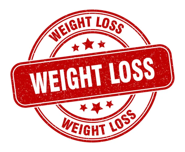 Gewichtsverlust Stempel Zeichen Der Gewichtsabnahme Rundes Grunge Label — Stockvektor