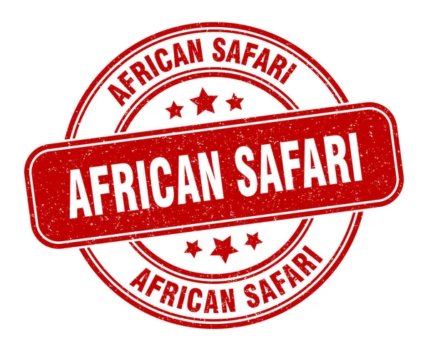 Sello Safari Africano Signo Safari Africano Etiqueta Grunge Redonda — Archivo Imágenes Vectoriales