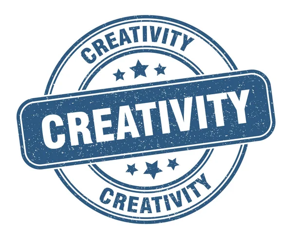 創造性のスタンプ 創造性のサイン ラウンドグランジラベル — ストックベクタ