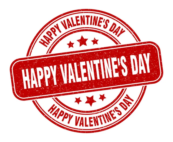 Happy Valentine Day Stamp Happy Valentine Day Sign Grunge Label — Stock Vector