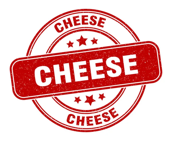 奶酪邮票 奶酪标志 圆形磨擦标签 — 图库矢量图片