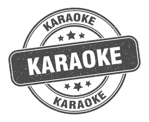 Carimbo Karaoke Sinal Karaoke Etiqueta Grunge Redonda — Vetor de Stock