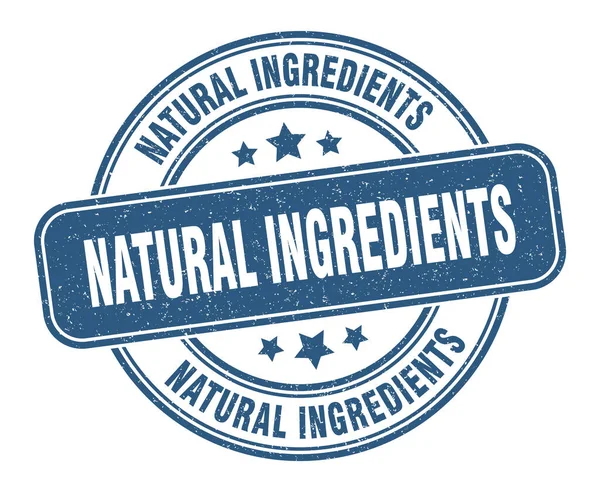 Natuurlijke Ingrediënten Stempel Natuurlijk Ingrediëntenteken Ronde Grunge Label — Stockvector