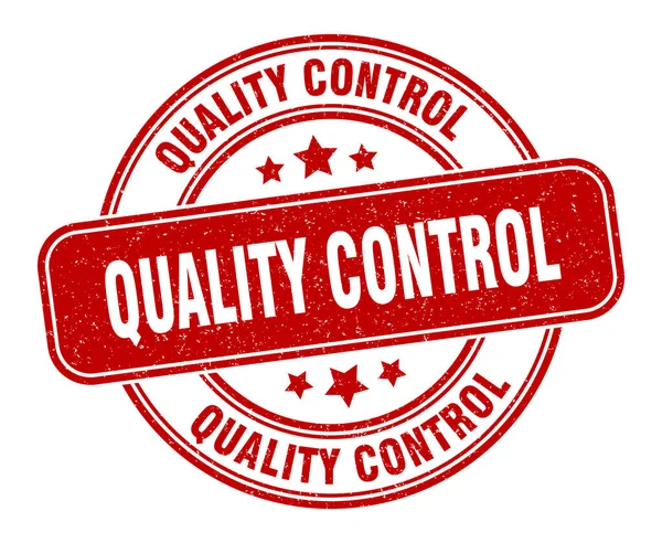 Carimbo Controlo Qualidade Sinal Controle Qualidade Etiqueta Grunge Redonda — Vetor de Stock