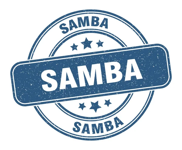 Sello Samba Signo Samba Etiqueta Grunge Redonda — Archivo Imágenes Vectoriales