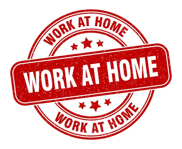 Work Home Stamp Work Home Sign Grunge Label — Stock Vector