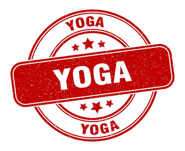 Yogamærke Yoga Tegn Rund Grunge Etiket – Stock-vektor