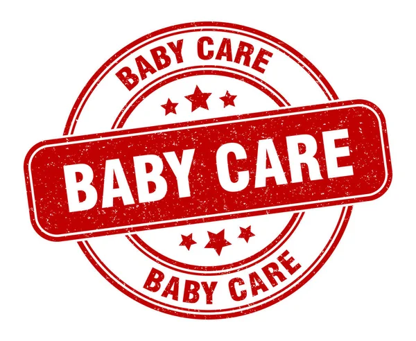 Carimbo Cuidados Infantis Sinal Cuidados Com Bebé Etiqueta Grunge Redonda — Vetor de Stock