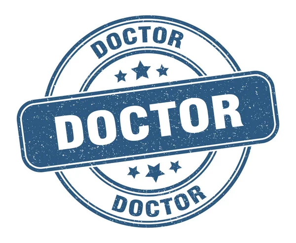 Timbro Medico Segno Del Dottore Etichetta Grunge Rotonda — Vettoriale Stock