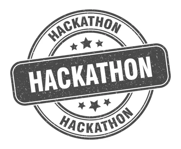 Χάκαθον Σφραγίδα Υπογραφή Hackathon Ετικέτα Grunge — Διανυσματικό Αρχείο