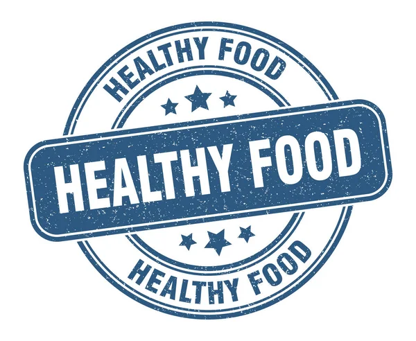 Healthy Food Stamp Healthy Food Sign Grunge Label — Stock Vector