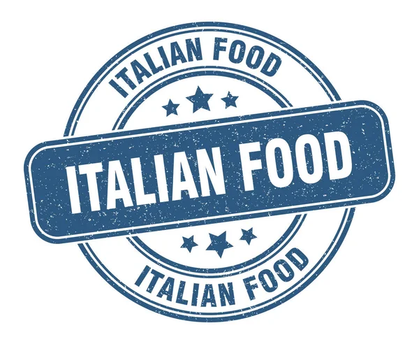 Italiensk Matstämpel Italiensk Matskylt Runda Grunge Etikett — Stock vektor