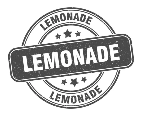 Timbre Limonade Signe Limonade Étiquette Ronde Grunge — Image vectorielle