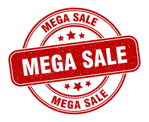 Mega Prodejní Známka Mega Prodejní Značka Kulatý Popisek Grunge — Stockový vektor