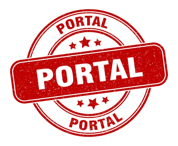 Sello Portal Señal Portal Etiqueta Grunge Redonda — Vector de stock